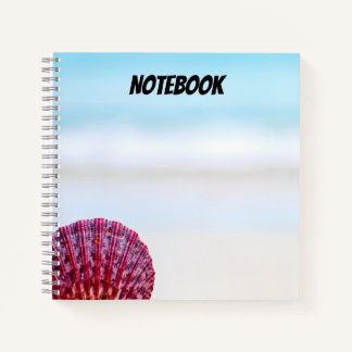 Cuaderno elegante de playa marina hermosa
