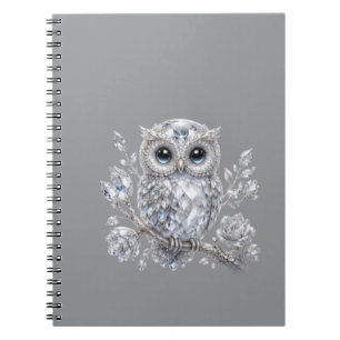 Cuaderno Elegante Deco Noche Mágica Botánica de Búho de Pla