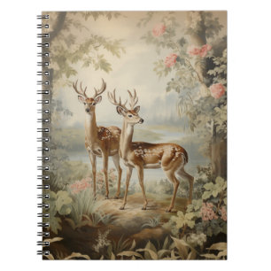 Cuaderno Elegante Deer Antique Woodland Wildlife