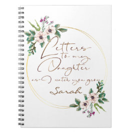 Cuaderno Elegante diseño de moda de letras florales