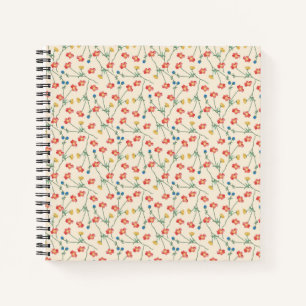 Cuaderno Elegante Ditsy Floral Vintage   Portátil