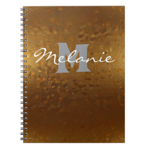 Cuaderno Elegante Dorado Minimalista