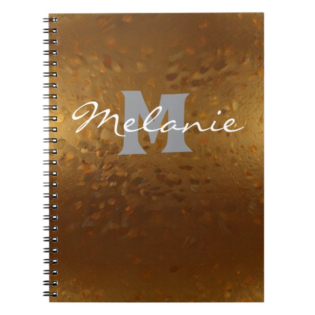 Cuaderno Elegante Dorado Minimalista (Frente)