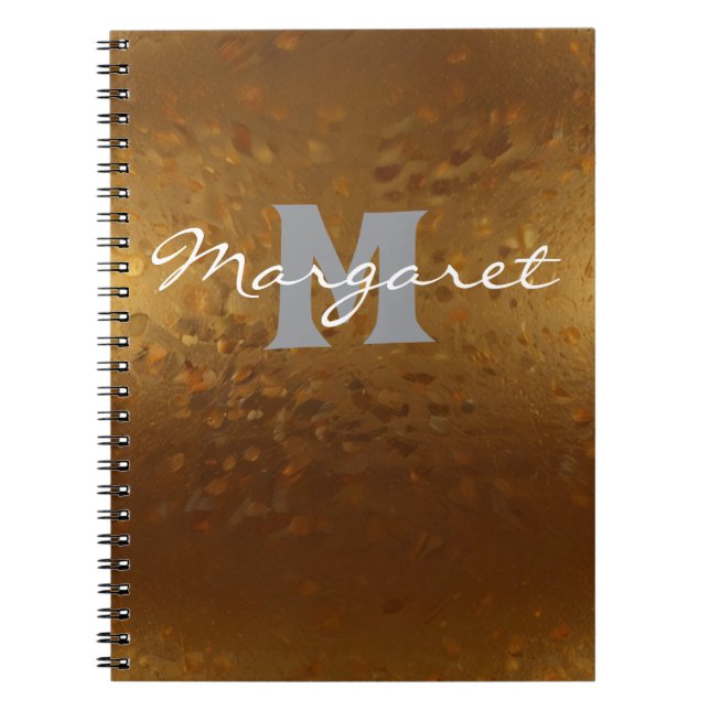Cuaderno Elegante Dorado Minimalista (Frente)