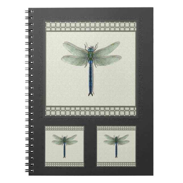 Cuaderno Elegante Dragonfly azul (Frente)