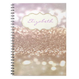 Cuaderno Elegante, elegante, brillante, Purpurinoso Bokeh