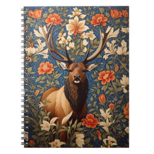 Cuaderno Elegante Elk William Morris inspirado en la floral