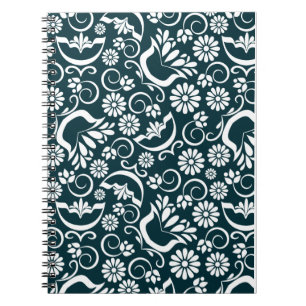 Cuaderno elegante en blanco y negro