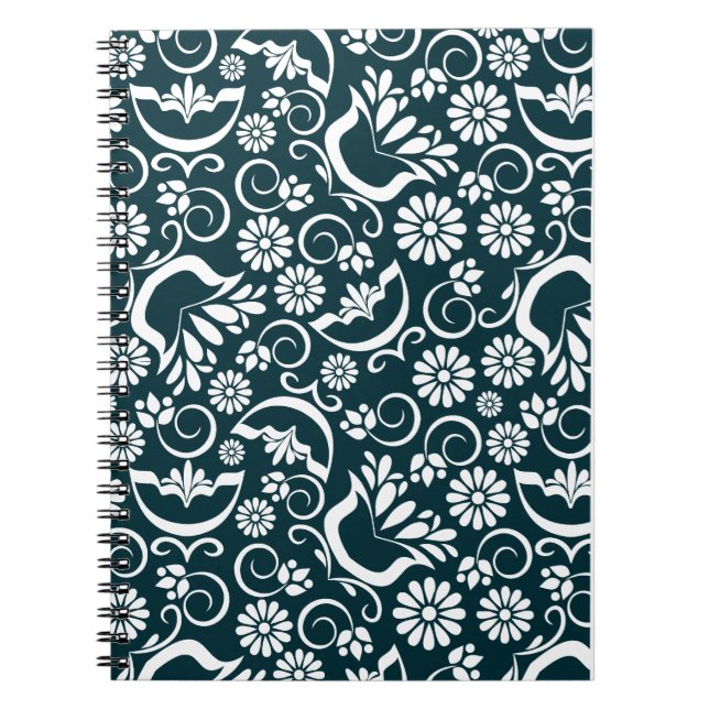 Cuaderno elegante en blanco y negro (Frente)