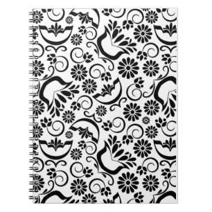 Cuaderno elegante en blanco y negro