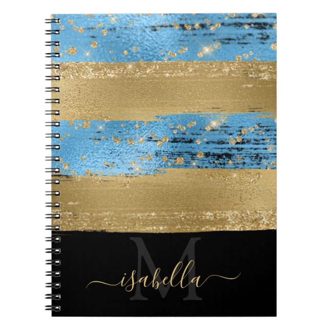 Cuaderno Elegante escritura moderna monogramada (Frente)