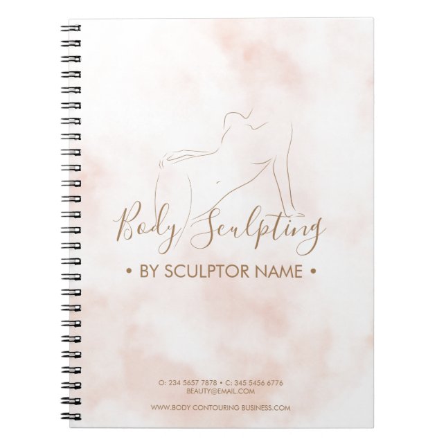 Cuaderno Elegante escultura corporal contorneando spa (Frente)