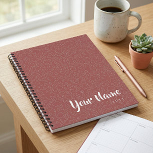 Cuaderno Elegante espiral boho chic minimalista moderno sen