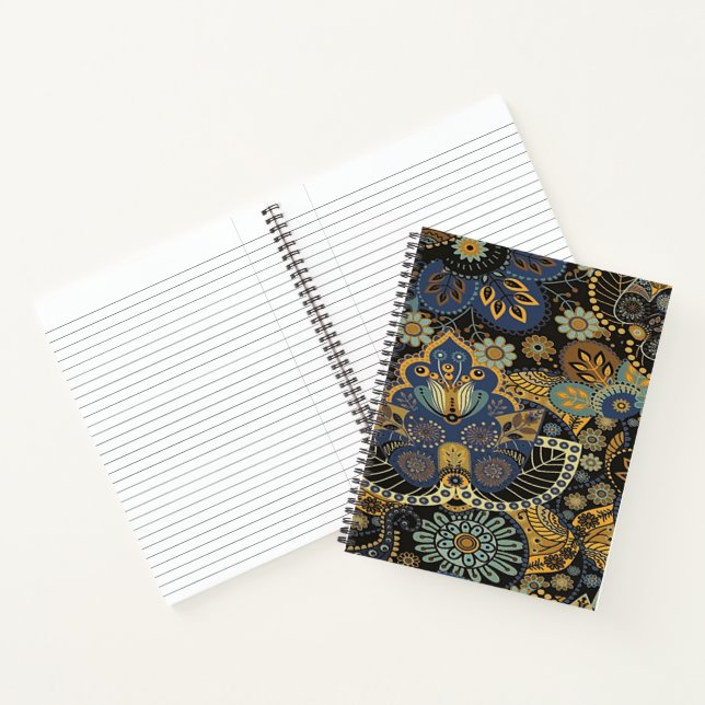 Cuaderno Elegante estampado de cachemir (Interior)