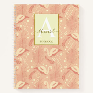 Cuaderno Elegante estilo art deco inspirado en flamingo est
