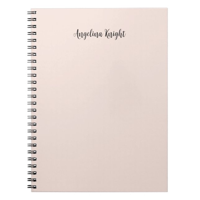 Cuaderno Elegante Estilo Chic Letra a Mano Sencilla (Frente)