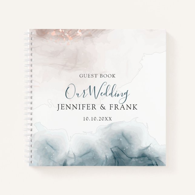 Cuaderno Elegante estilo moderno de tinta de alcohol Rubor  (Anverso)