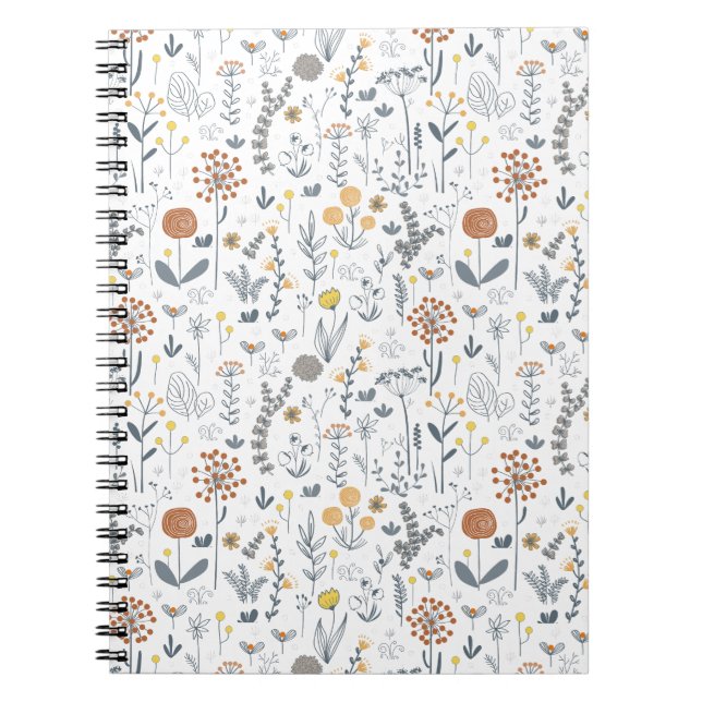 Cuaderno Elegante Fantasía Floral (Frente)