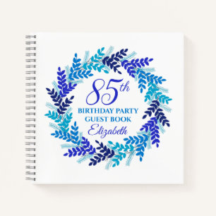 Cuaderno Elegante fiesta de cumpleaños de la corona azul re