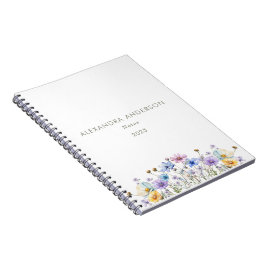 Cuaderno Elegante Flor Floral Flora acuática