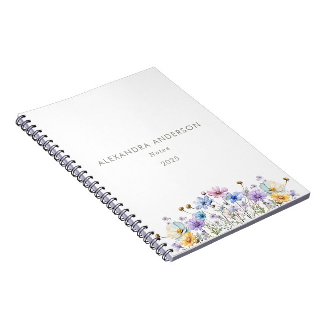Cuaderno Elegante Flor Floral Flora acuática (Lado Derecho)