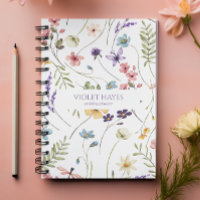 Elegante Flor Silvestre Floral Personalizada
