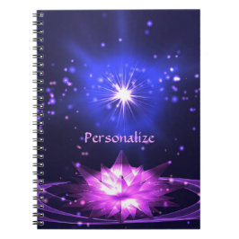 Cuaderno Elegante flor Zen Purple Crystal Lotus