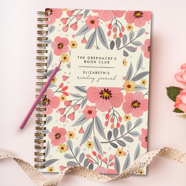 Cuaderno Elegante Floral Book Club Reading Gift Journal (Subido por el creador)