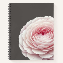Cuaderno Elegante Floral Botánico de Rubor Carbón Cálido