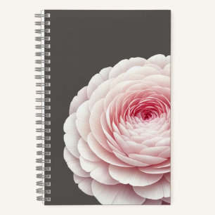 Cuaderno Elegante Floral Botánico de Rubor Carbón Cálido