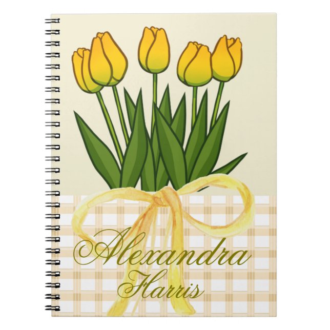Cuaderno elegante floral personalizada  (Frente)