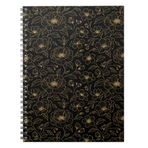 Cuaderno Elegante Floral Sin Costuras de Lujo