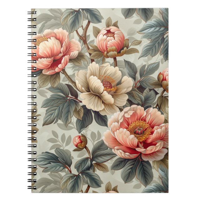 Cuaderno Elegante floral vintage (Frente)