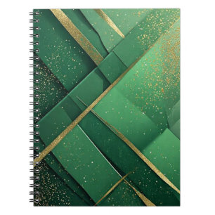 Cuaderno Elegante fondo abstracto verde con brillo