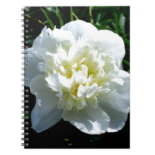 Cuaderno Elegante foto de una joya blanca floral