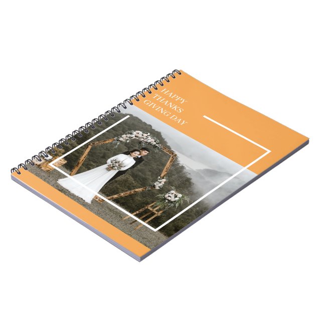 Cuaderno Elegante foto familiar y regalo del Día de Acción  (Lado Izquierdo)