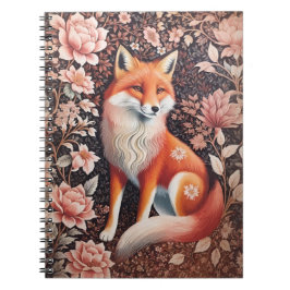 Cuaderno Elegante Fox Floral Rosa William Morris inspirado