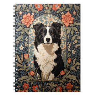Cuaderno Elegante frontera inspirada por el Collie William 