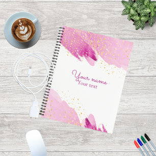 Cuaderno Elegante Girona Rosa Personalizada