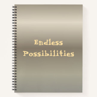 Cuaderno Elegante gradiente de plata motivacional personali