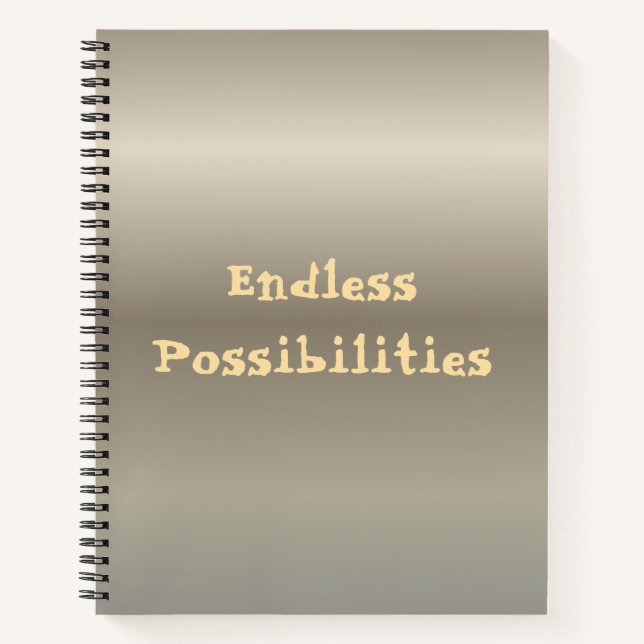 Cuaderno Elegante gradiente de plata motivacional personali (Anverso)