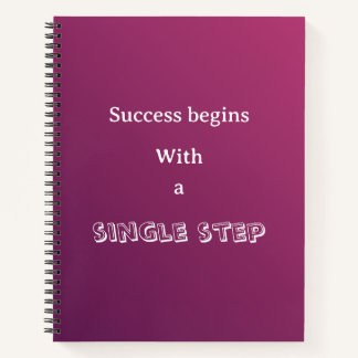 Cuaderno Elegante Gradiente Morado Motivacional Personaliza