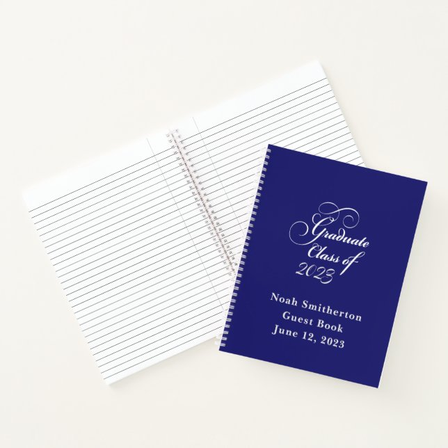 Cuaderno Elegante Graduación Clase 2022 Blue Guest Book (Interior)