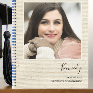 Cuaderno Elegante Graduación De Foto De Fiesta Grad Moderno