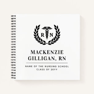 Cuaderno Elegante graduación de la escuela de Enfermería RN