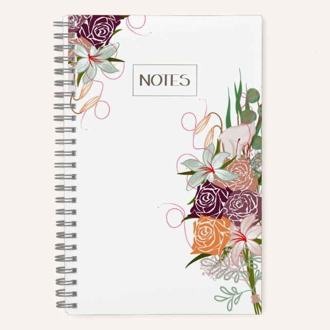 Cuaderno Elegante Gratitude Journal Floral Bouquet Design I (Anverso)