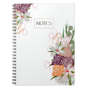 Cuaderno Elegante Gratitude Journal Floral Bouquet Design I