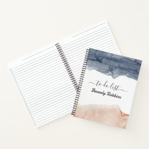 Cuaderno Elegante Gris y Rosa Personalizado Para Hacer List