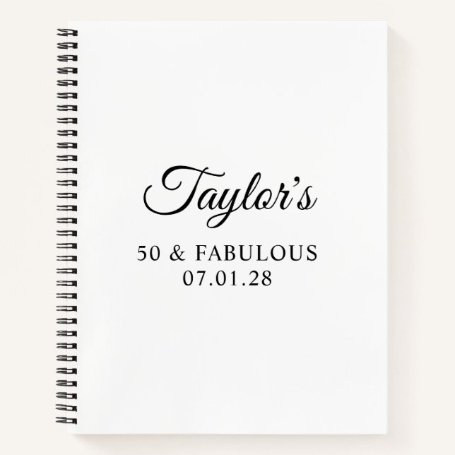 Cuaderno Elegante guión 50 y fabuloso invitado (Anverso)