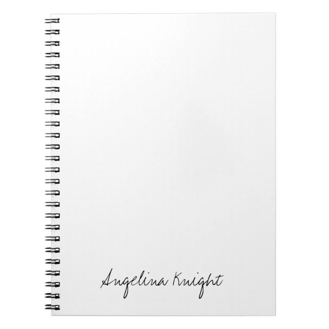 Cuaderno Elegante guión de escritura a mano único de moda (Frente)
